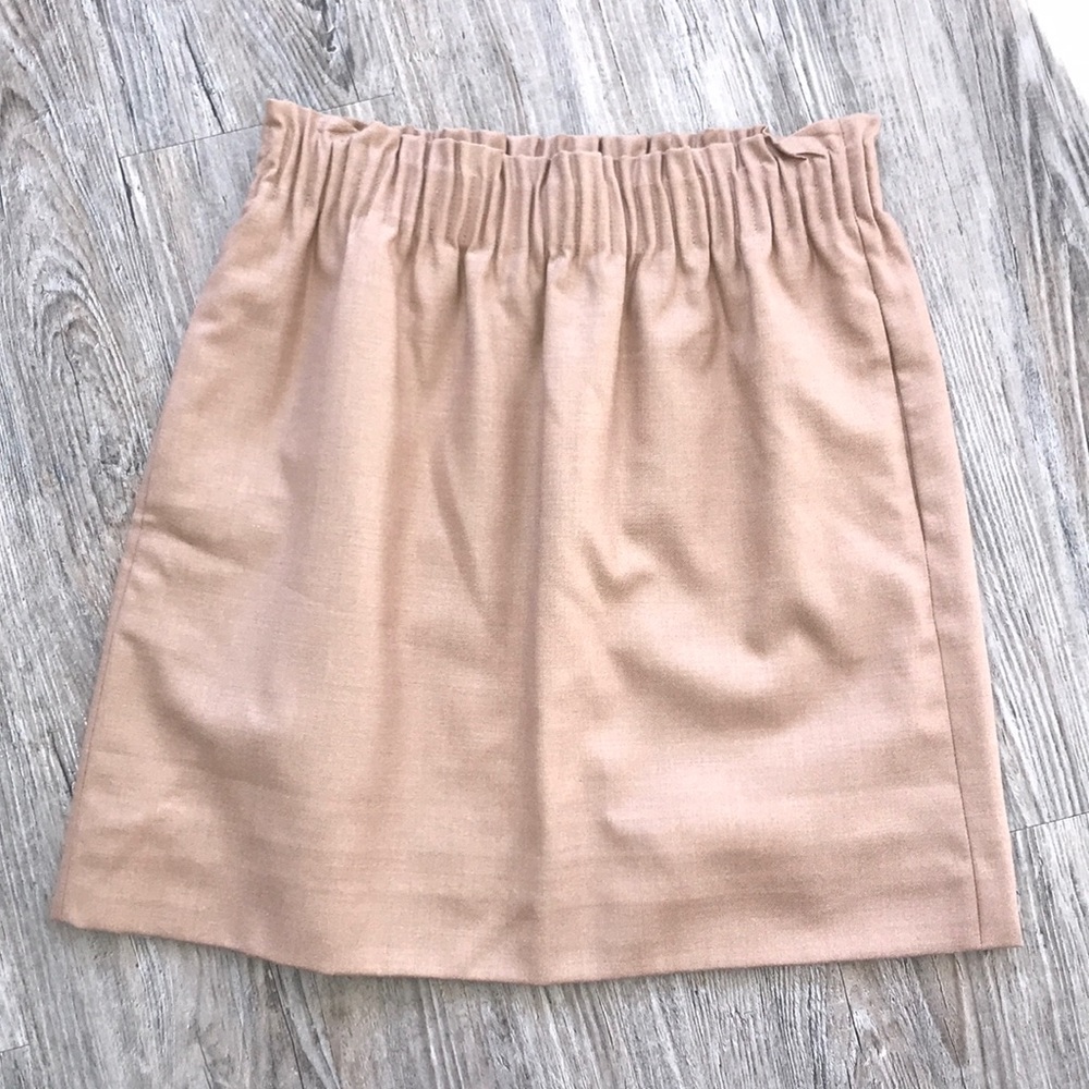Brand New J. Crew Camel Scrunch Waist Skirt